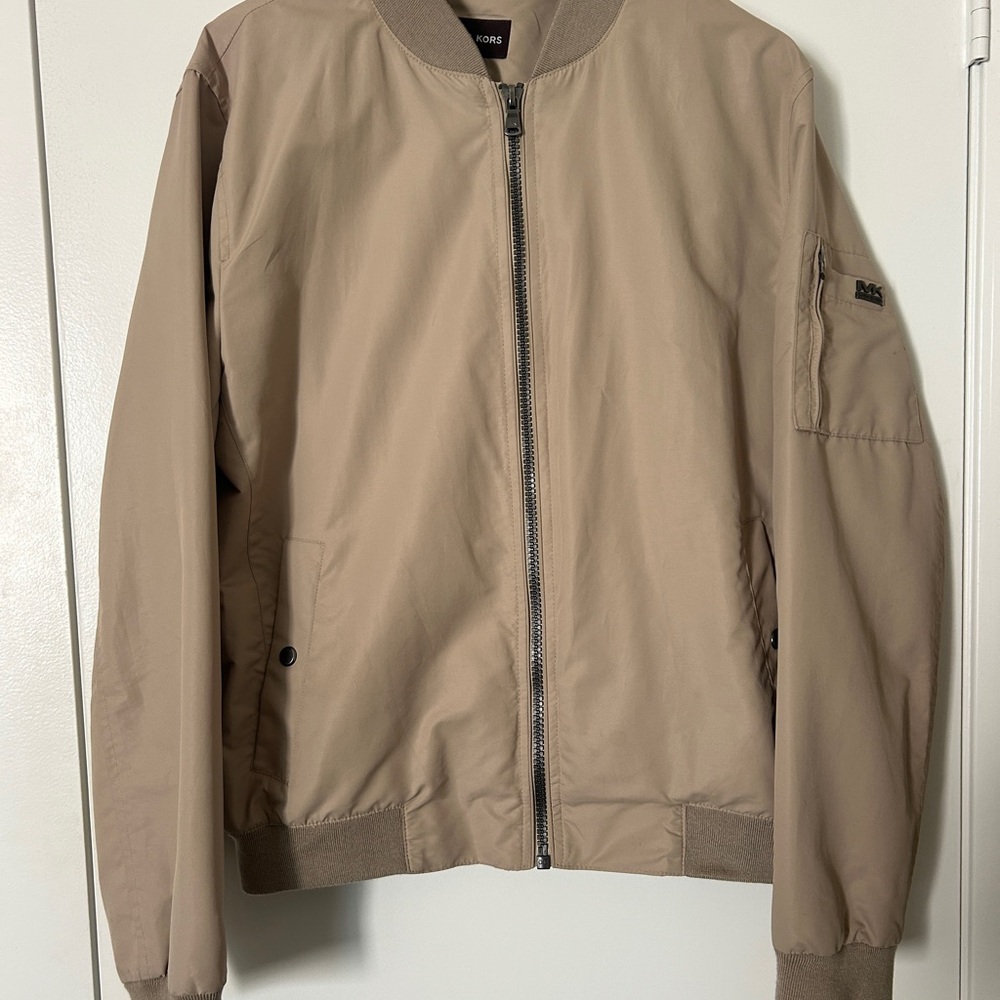 Michael Kors Men's Tan Bomber Jacket